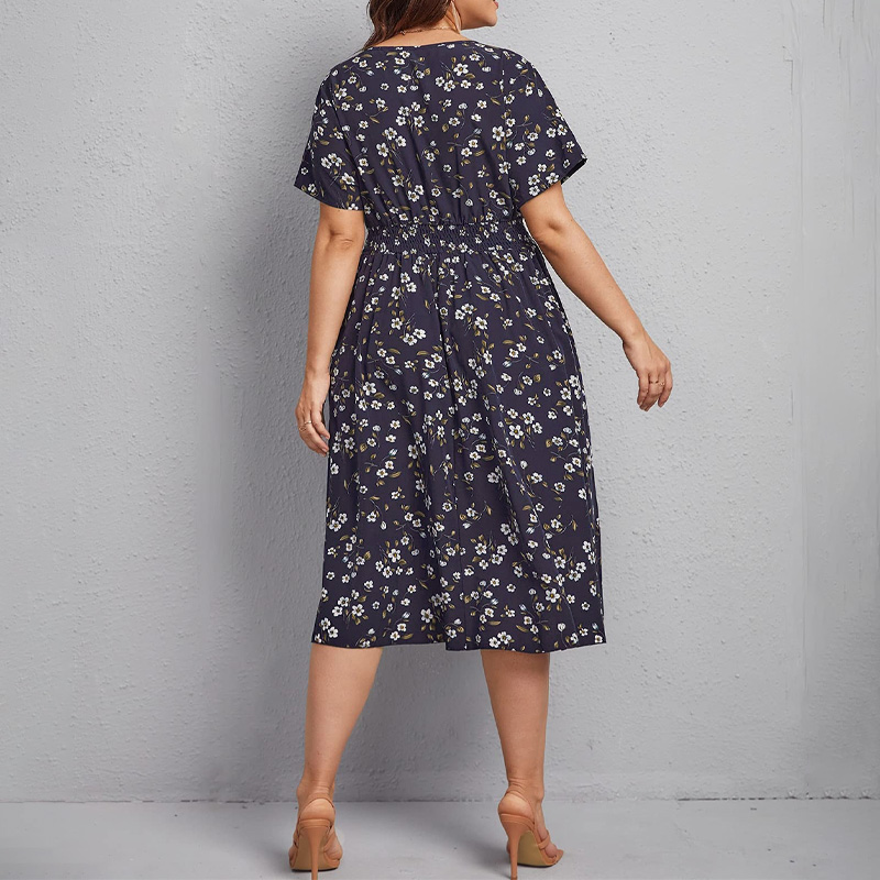 Plus Size Women's Dress, Flowe - Romper Floral Print ulasan dan harga