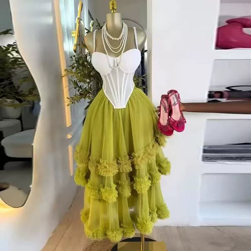 Women's Dress Set Tunic Irregu - Crop Top Crochet ulasan dan harga