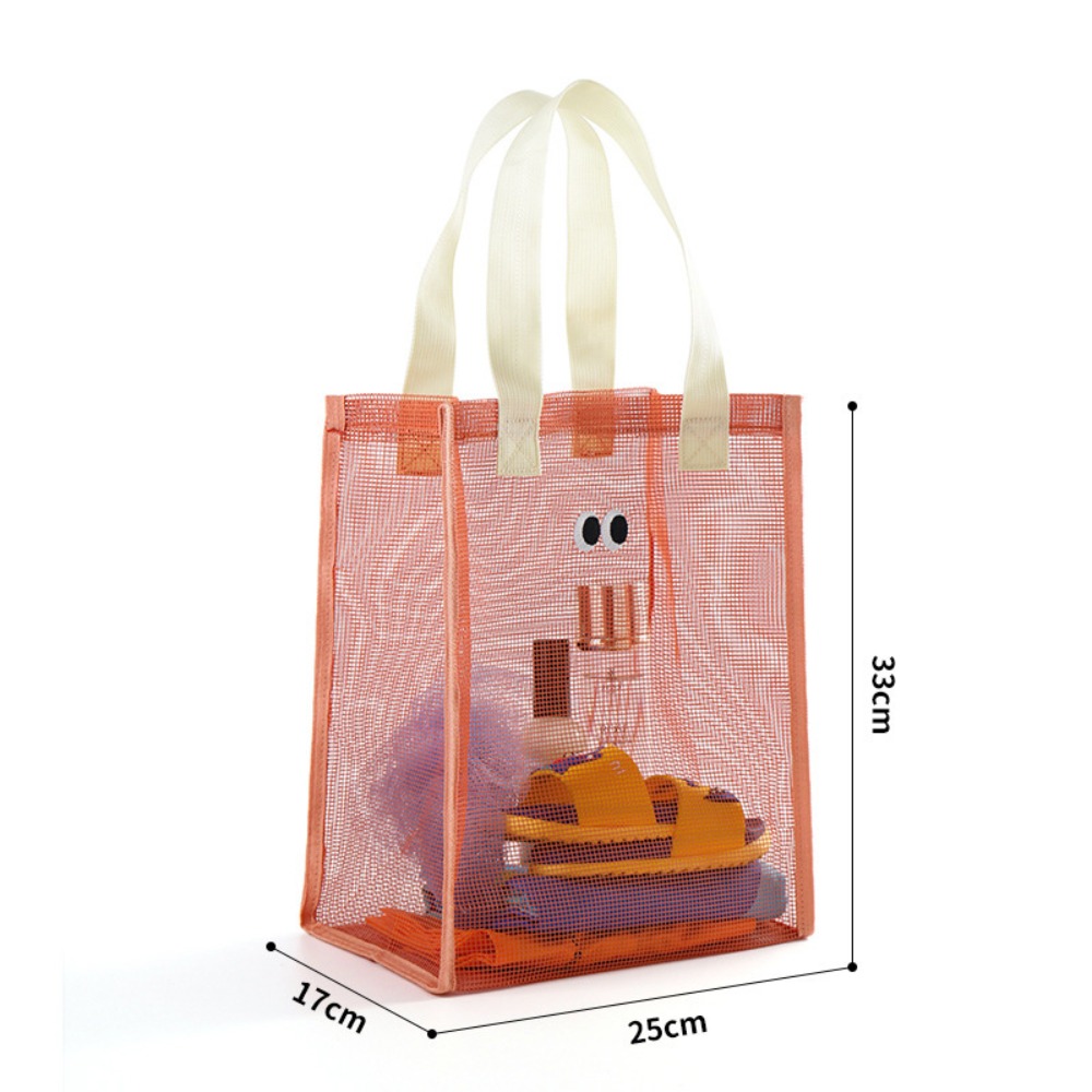 Large Capacity Mesh Fabric Sum - Tote Bag Beach ulasan dan harga