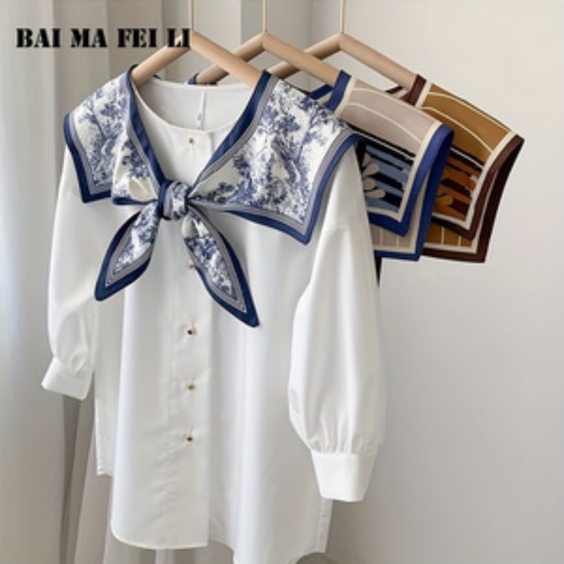 Women's Versatile Silk Scarf S - Blouse Off Shoulder ulasan dan harga