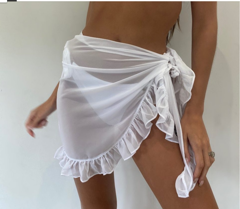 6 Colors Ruffle Bikini Cover U - Cover Up Kaftan ulasan dan harga