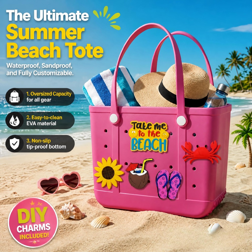 Womens Large EVA Beach Handbag - Tote Bag Beach ulasan dan harga