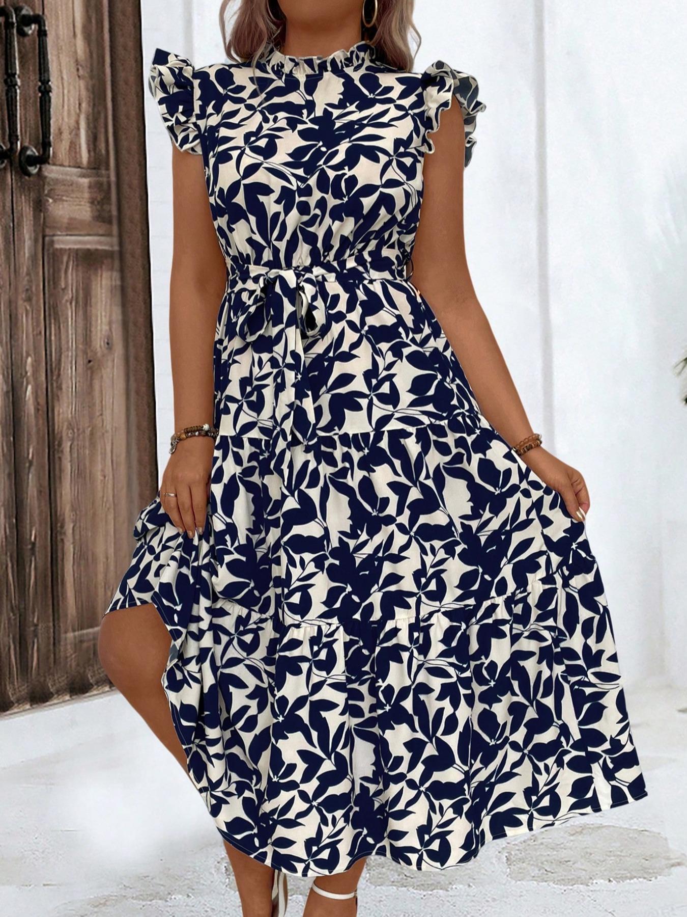 Plus Size Floral Print Ruched  - Romper Floral Print ulasan dan harga